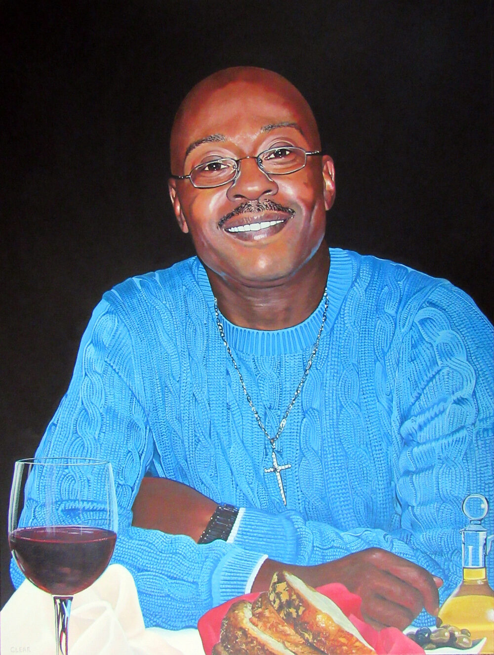 Posthumous Memorial Portrait Commission Painted by Charles C. Clear III