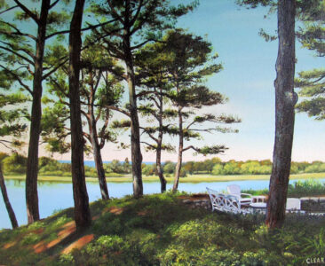 Oyster Harbors in Osterville Massachusetts as painted by Artist Charles C. Clear III