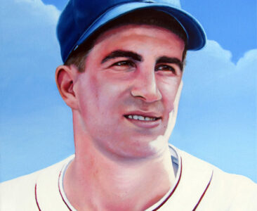 Johnny Pesky Portrait of Red Sox Legend by Artist Charles C. Clear III