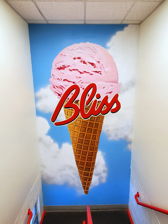 Ice Cream Cone Mural by Rhode Island Artist Charles C. Clear III