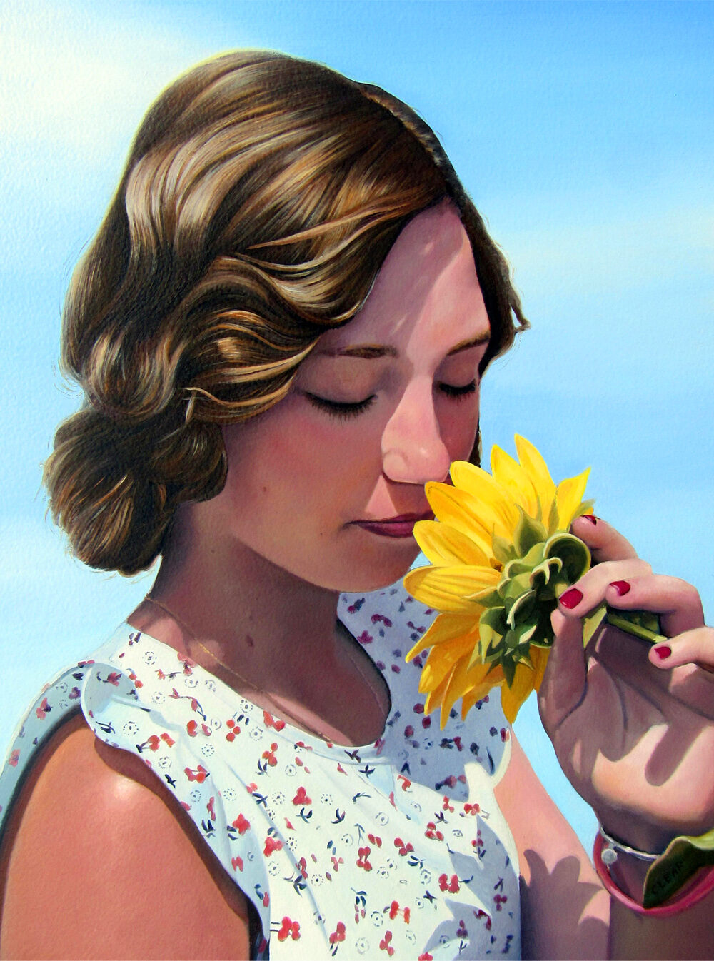 Flower Child, 16" x 20", Oil on Panel, by Charles C. Clear III