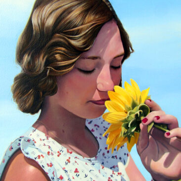 Flower Child, 16" x 20", Oil on Panel, by Charles C. Clear III