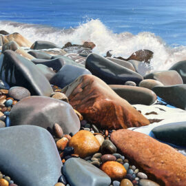 'Sojourn' Seascape Study, 24" x 36", Oil on Canvas, 2025, by Charles C. Clear III